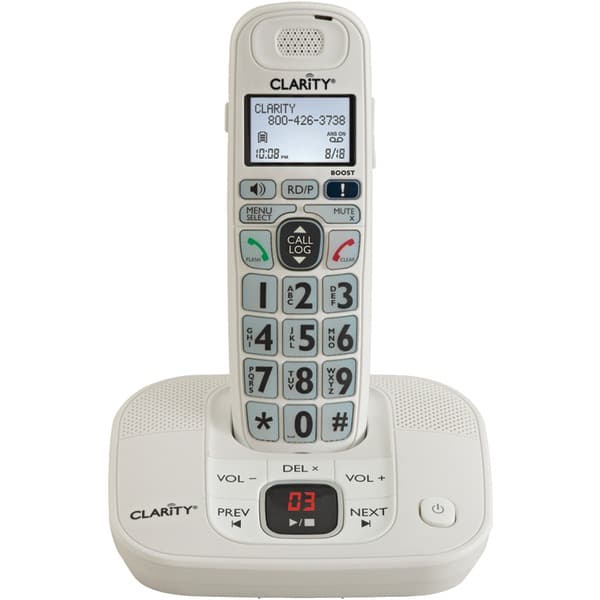 Clarity D714 amplified cordless phone handset and base.